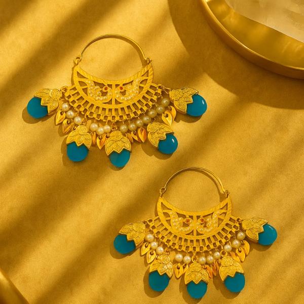 Artificial Coloured Kundan Jhumki