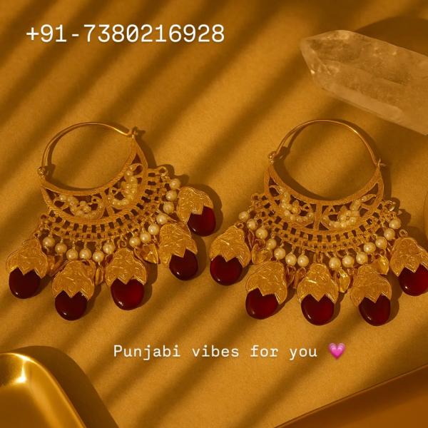 Artificial Coloured Kundan Jhumki